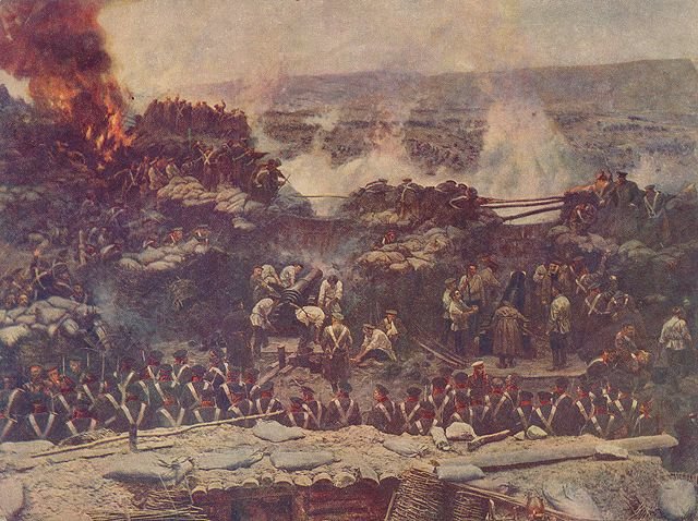 Wikioo.org - The Encyclopedia of Fine Arts - Painting, Artwork by Franz Roubaud - The Siege Of Sevastopol (detail)