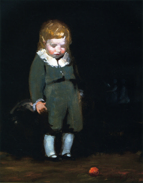 Wikioo.org – La Enciclopedia de las Bellas Artes - Pintura, Obras de arte de George Benjamin Luks - niño in gris