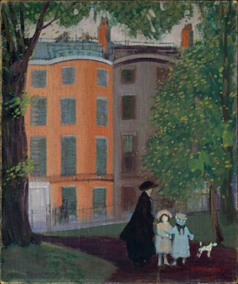Wikioo.org - The Encyclopedia of Fine Arts - Painting, Artwork by George Benjamin Luks - Iew Of Beacon Street From Boston Common