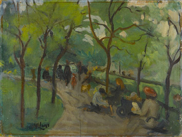 Wikioo.org - The Encyclopedia of Fine Arts - Painting, Artwork by George Benjamin Luks - Prospect Park