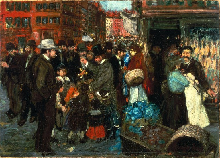 Wikioo.org - The Encyclopedia of Fine Arts - Painting, Artwork by George Benjamin Luks - Street Scene