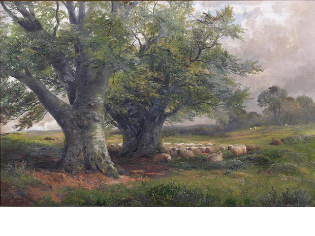 WikiOO.org - Encyclopedia of Fine Arts - Lukisan, Artwork George Turner - Beech Trees Near Ingleby