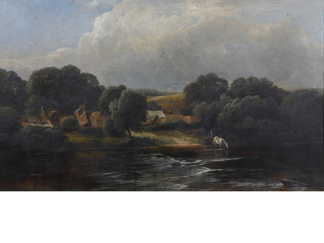 Wikioo.org - The Encyclopedia of Fine Arts - Painting, Artwork by George Turner - Ingleby From The Banks Of The Trent