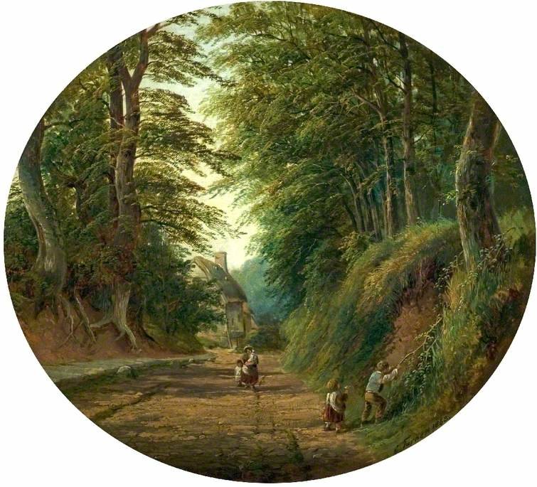 Wikioo.org - The Encyclopedia of Fine Arts - Painting, Artwork by George Turner - Littleover Hollow, Derbyshire