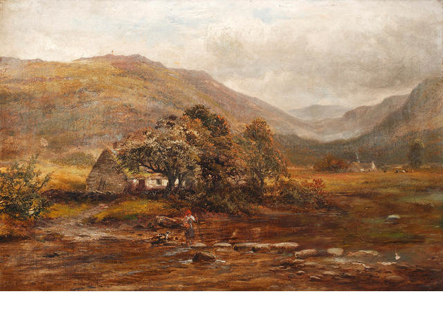 Wikioo.org - The Encyclopedia of Fine Arts - Painting, Artwork by George Turner - Stepping Stones On The Conway