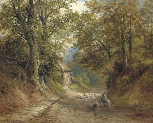 Wikioo.org – L'Enciclopedia delle Belle Arti - Pittura, Opere di George Turner - The Old Cottage
