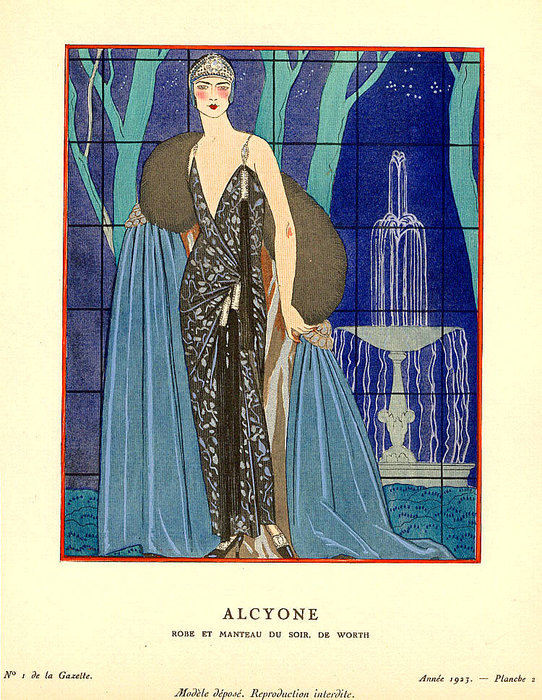 Wikioo.org - The Encyclopedia of Fine Arts - Painting, Artwork by Georges Barbier - Alcyone