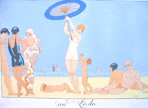Wikioo.org - The Encyclopedia of Fine Arts - Painting, Artwork by Georges Barbier - Au Lido