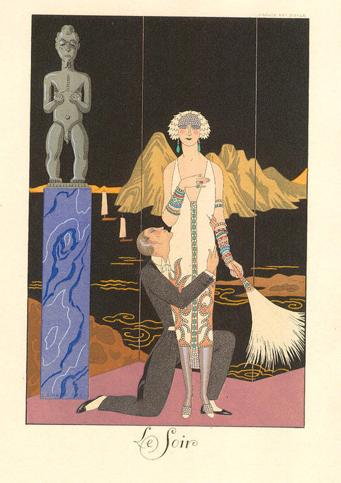Wikioo.org - The Encyclopedia of Fine Arts - Painting, Artwork by Georges Barbier - Le Soir