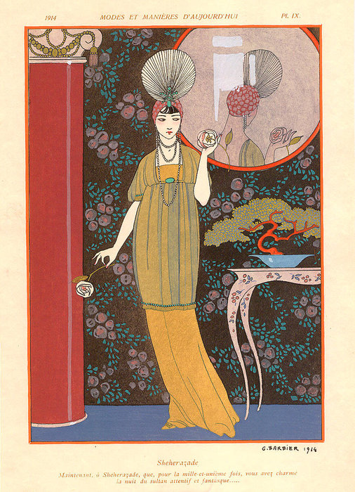 Wikioo.org - The Encyclopedia of Fine Arts - Painting, Artwork by Georges Barbier - Sheherazade