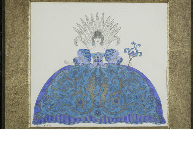 Wikioo.org - The Encyclopedia of Fine Arts - Painting, Artwork by Georges Barbier - Two Georges Barbier Costume Sketches