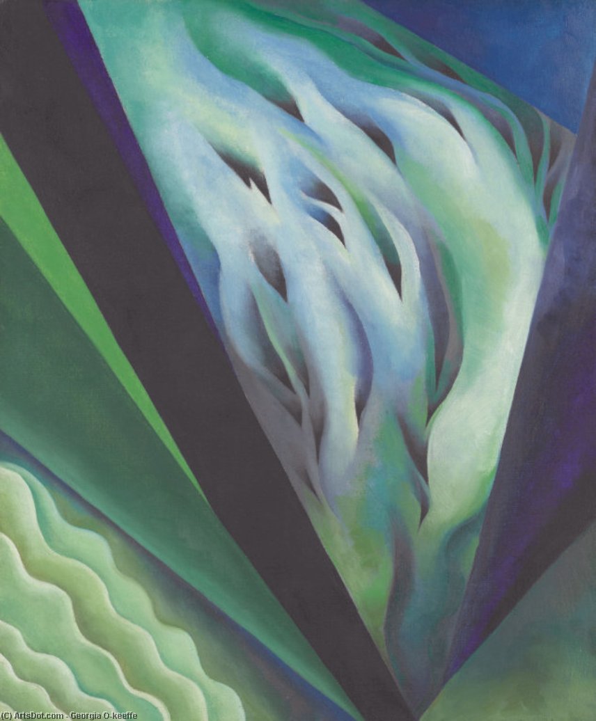 Wikioo.org - The Encyclopedia of Fine Arts - Painting, Artwork by Georgia Totto O'keeffe - Blue And Green Music
