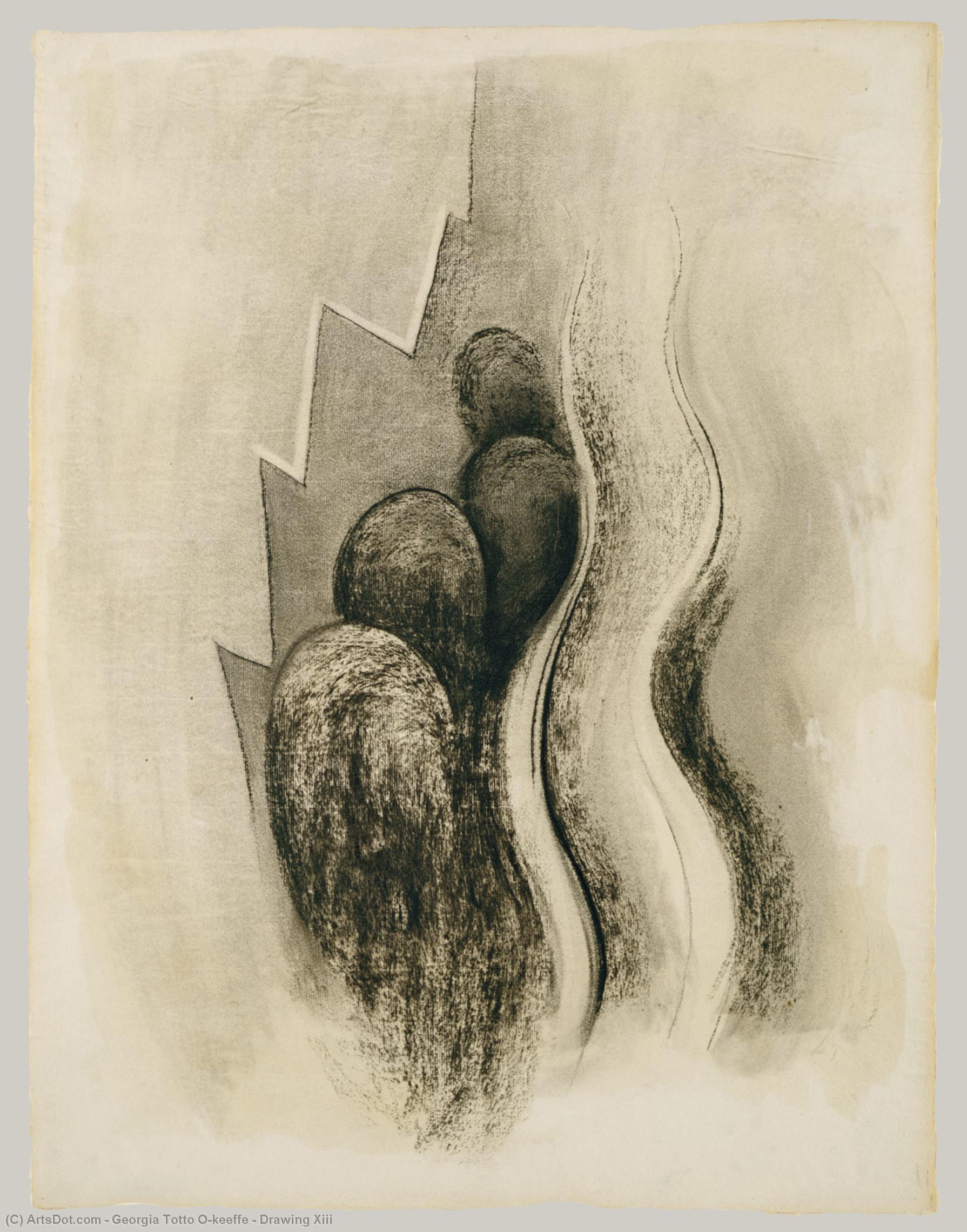 Wikioo.org - The Encyclopedia of Fine Arts - Painting, Artwork by Georgia Totto O'keeffe - Drawing Xiii