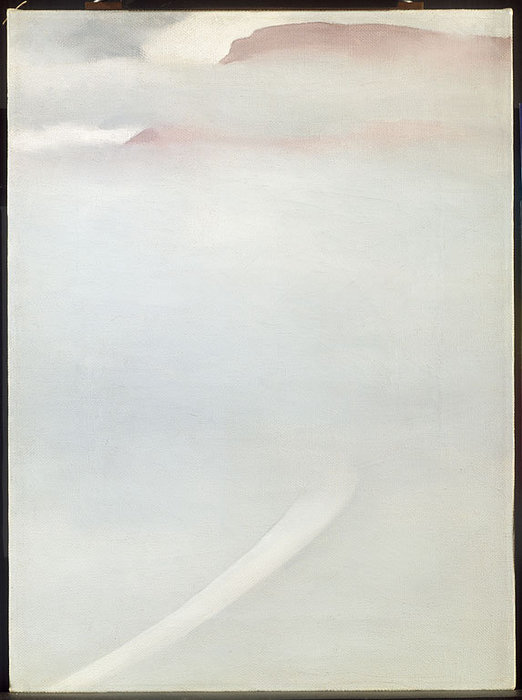 Wikioo.org - The Encyclopedia of Fine Arts - Painting, Artwork by Georgia Totto O'keeffe - Road - Mesa With Mist,