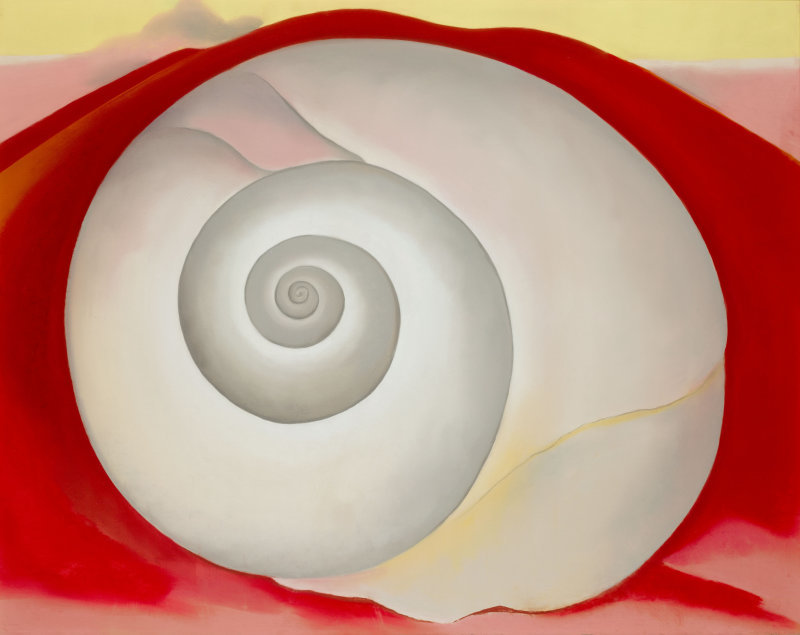 Wikioo.org - Bách khoa toàn thư về mỹ thuật - Vẽ tranh, Tác phẩm nghệ thuật Georgia Totto O'keeffe - White Shell With Red