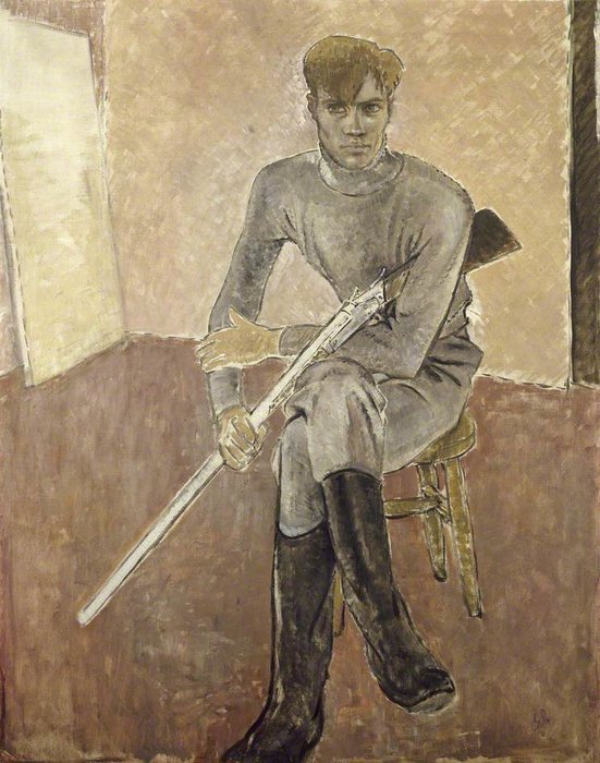 WikiOO.org - Güzel Sanatlar Ansiklopedisi - Resim, Resimler Glyn Warren Philpot - Man With A Gun