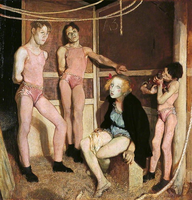 Wikioo.org - The Encyclopedia of Fine Arts - Painting, Artwork by Glyn Warren Philpot - Resting Acrobats