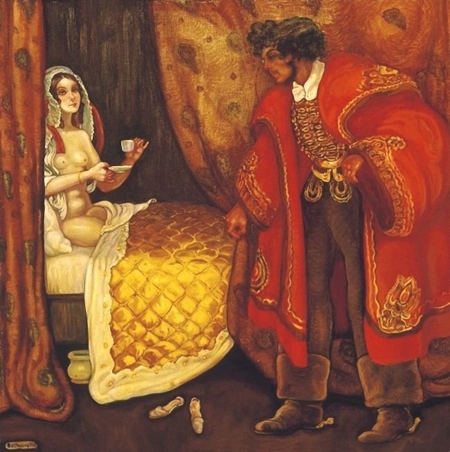 WikiOO.org - Encyclopedia of Fine Arts - Lukisan, Artwork Gyula Batthyany - The Bedroom Secrets