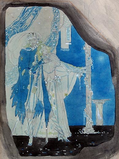 Wikioo.org - The Encyclopedia of Fine Arts - Painting, Artwork by Harry Clarke - For O'er The Southern Moors I Have A Home For Thee