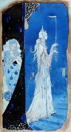 Wikioo.org - The Encyclopedia of Fine Arts - Painting, Artwork by Harry Clarke - Madeline - St. Agnes' Charmed Maid
