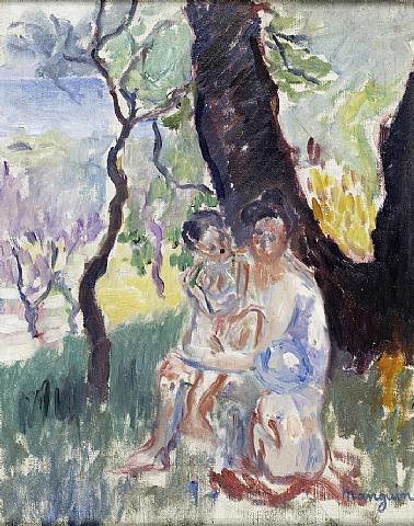 WikiOO.org - Εγκυκλοπαίδεια Καλών Τεχνών - Ζωγραφική, έργα τέχνης Henri Gaudier Brzeska - Jeanne And Her Sons, Villa Demiere