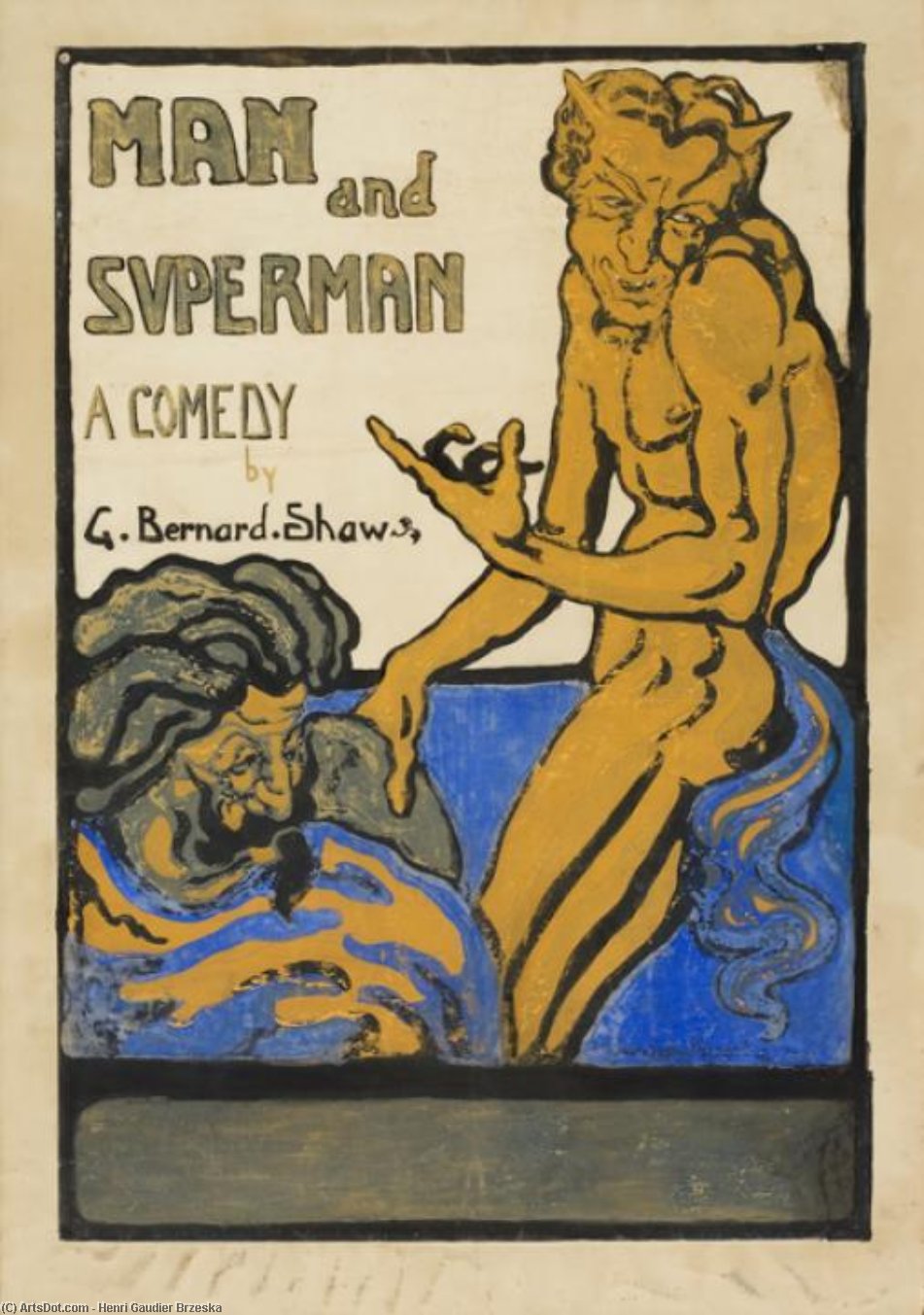 WikiOO.org - Enciclopedia of Fine Arts - Pictura, lucrări de artă Henri Gaudier Brzeska - Man And Superman Poster