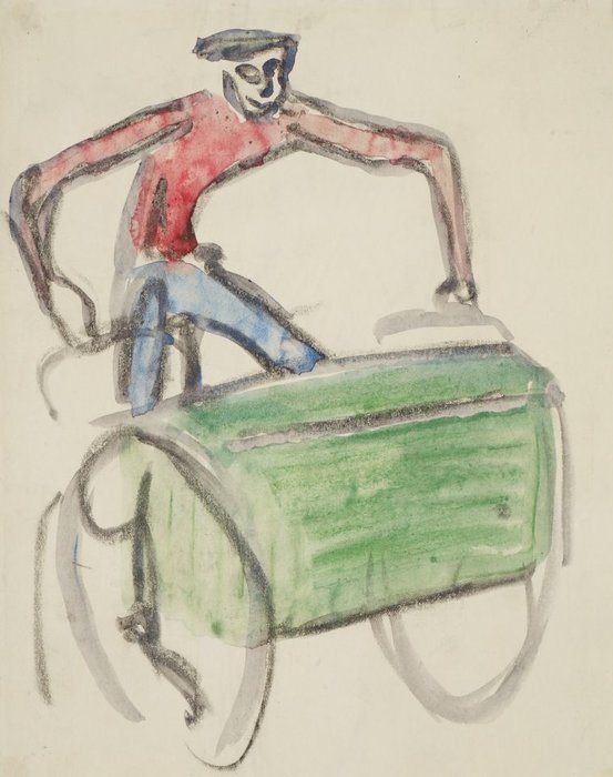 Wikioo.org - Bách khoa toàn thư về mỹ thuật - Vẽ tranh, Tác phẩm nghệ thuật Henri Gaudier Brzeska - Man With Wheelbarrow