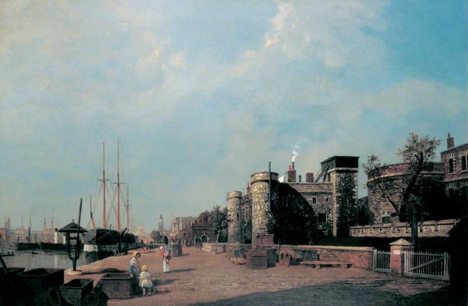 Wikioo.org - The Encyclopedia of Fine Arts - Painting, Artwork by Henry Pether - Gun Wharf, Tower Of London