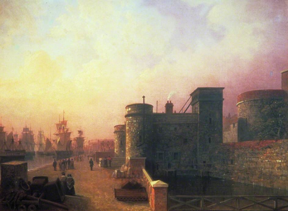 Wikioo.org - The Encyclopedia of Fine Arts - Painting, Artwork by Henry Pether - Traitor's Gate, Tower Of London