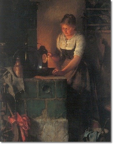 Wikioo.org - Bách khoa toàn thư về mỹ thuật - Vẽ tranh, Tác phẩm nghệ thuật Hugo Wilhelm Kauffmann - Lighting The Lantern