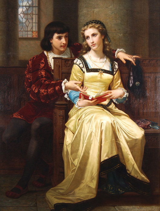 Wikioo.org - The Encyclopedia of Fine Arts - Painting, Artwork by Hugues Merle - Romeo & Juliet