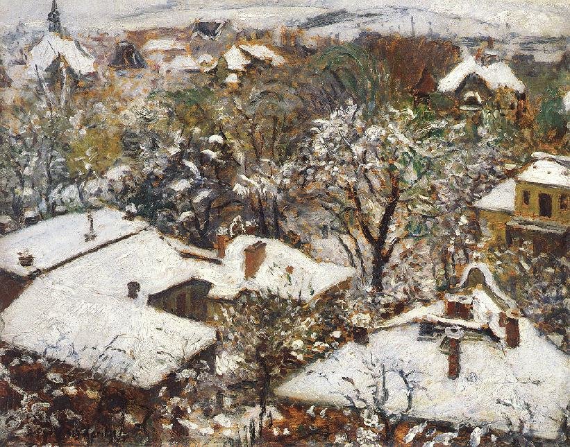 Wikioo.org - The Encyclopedia of Fine Arts - Painting, Artwork by Istvan Csok - Winter In The Spring