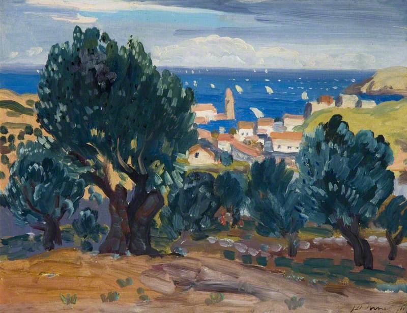 Wikioo.org - The Encyclopedia of Fine Arts - Painting, Artwork by James Dickson Innes - Olives At Collioure