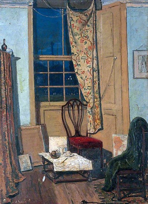 WikiOO.org - Encyclopedia of Fine Arts - Målning, konstverk James Dickson Innes - The Corner Of A Room
