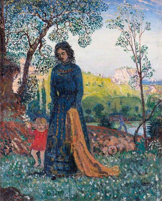 WikiOO.org - Encyclopedia of Fine Arts - Maleri, Artwork James Dickson Innes - The Little Mother