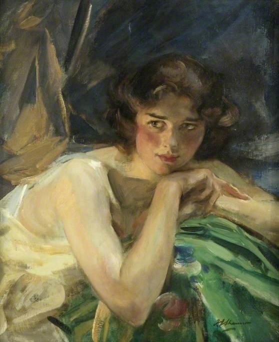 Wikioo.org - The Encyclopedia of Fine Arts - Painting, Artwork by James Jebusa Shannon - Flora