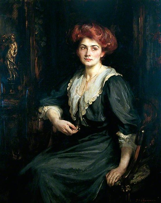 Wikioo.org - The Encyclopedia of Fine Arts - Painting, Artwork by James Jebusa Shannon - Miss Chloe Preston