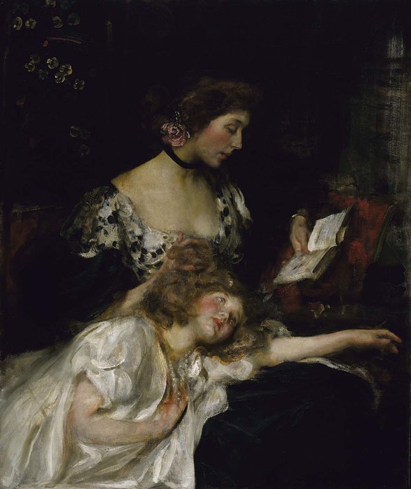 Wikioo.org - The Encyclopedia of Fine Arts - Painting, Artwork by James Jebusa Shannon - Mother And Child