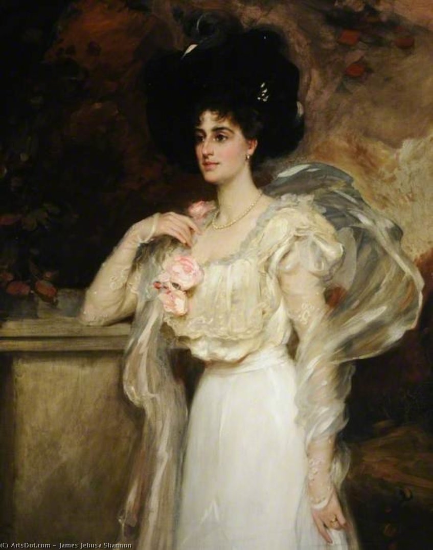 WikiOO.org - دایره المعارف هنرهای زیبا - نقاشی، آثار هنری James Jebusa Shannon - Portrait Of A Lady