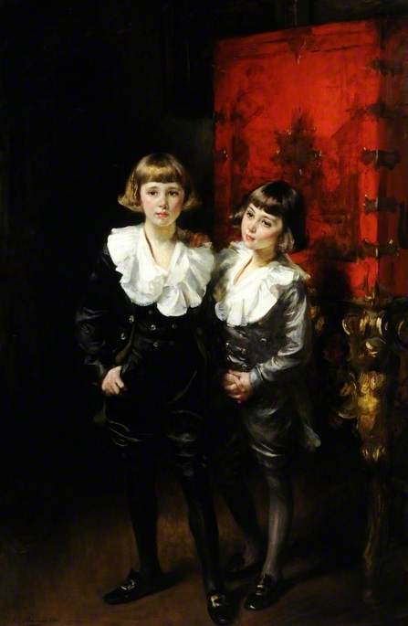 Wikioo.org - The Encyclopedia of Fine Arts - Painting, Artwork by James Jebusa Shannon - The Children Of Douglas Vickers