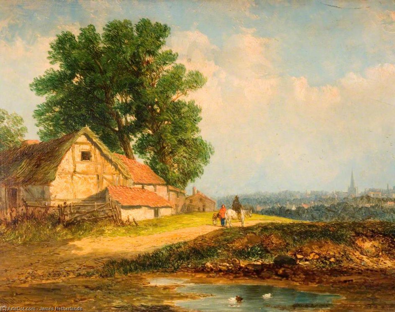 Wikioo.org - The Encyclopedia of Fine Arts - Painting, Artwork by James Netherlands - Distant View Of Birmingham