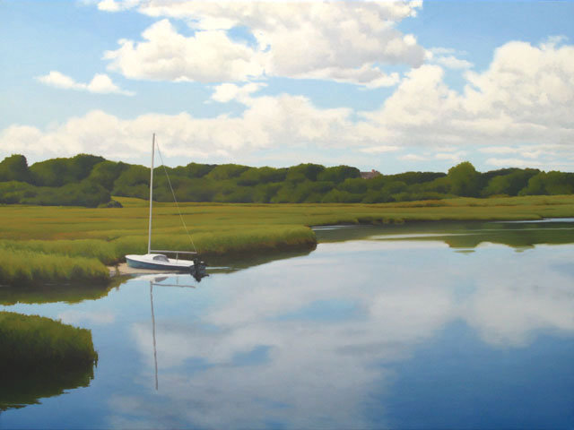 Wikioo.org - The Encyclopedia of Fine Arts - Painting, Artwork by James Netherlands - Inlet Mooring