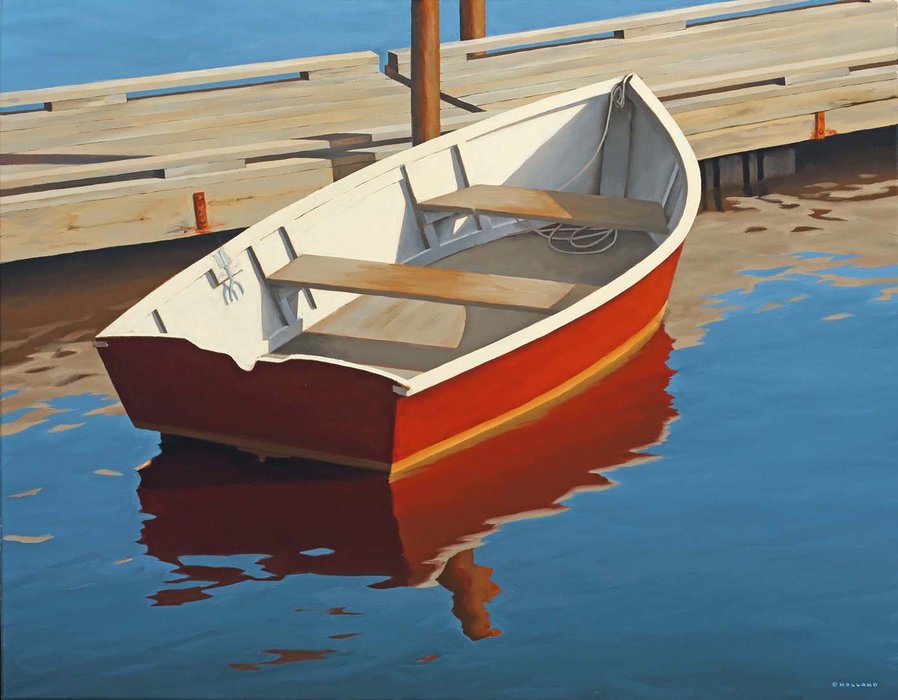 Wikioo.org - The Encyclopedia of Fine Arts - Painting, Artwork by James Netherlands - Red Dinghy