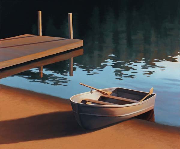 Wikioo.org - The Encyclopedia of Fine Arts - Painting, Artwork by James Netherlands - Rowboat At Rest