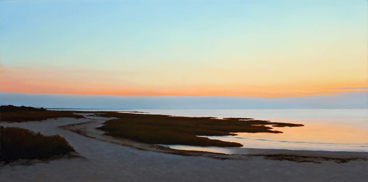 WikiOO.org - Enciklopedija dailės - Tapyba, meno kuriniai James Netherlands - Skaket Sunset