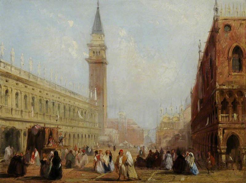 Wikioo.org - The Encyclopedia of Fine Arts - Painting, Artwork by James Netherlands - The Piazzetta, Venice