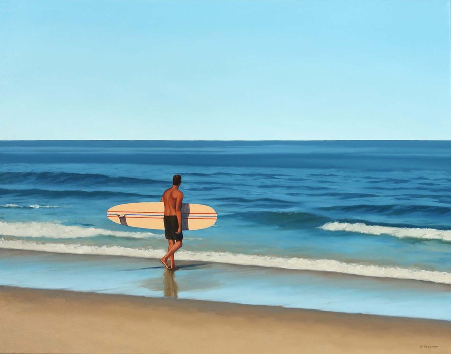Wikioo.org - The Encyclopedia of Fine Arts - Painting, Artwork by James Netherlands - Watching The Waves