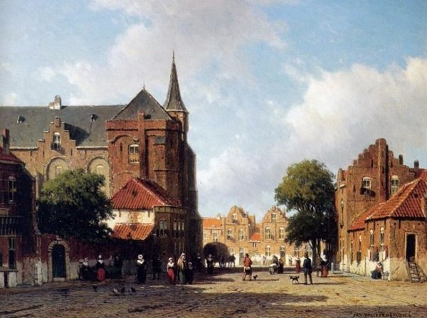 Wikioo.org - The Encyclopedia of Fine Arts - Painting, Artwork by Jan Weissenbruch - City View