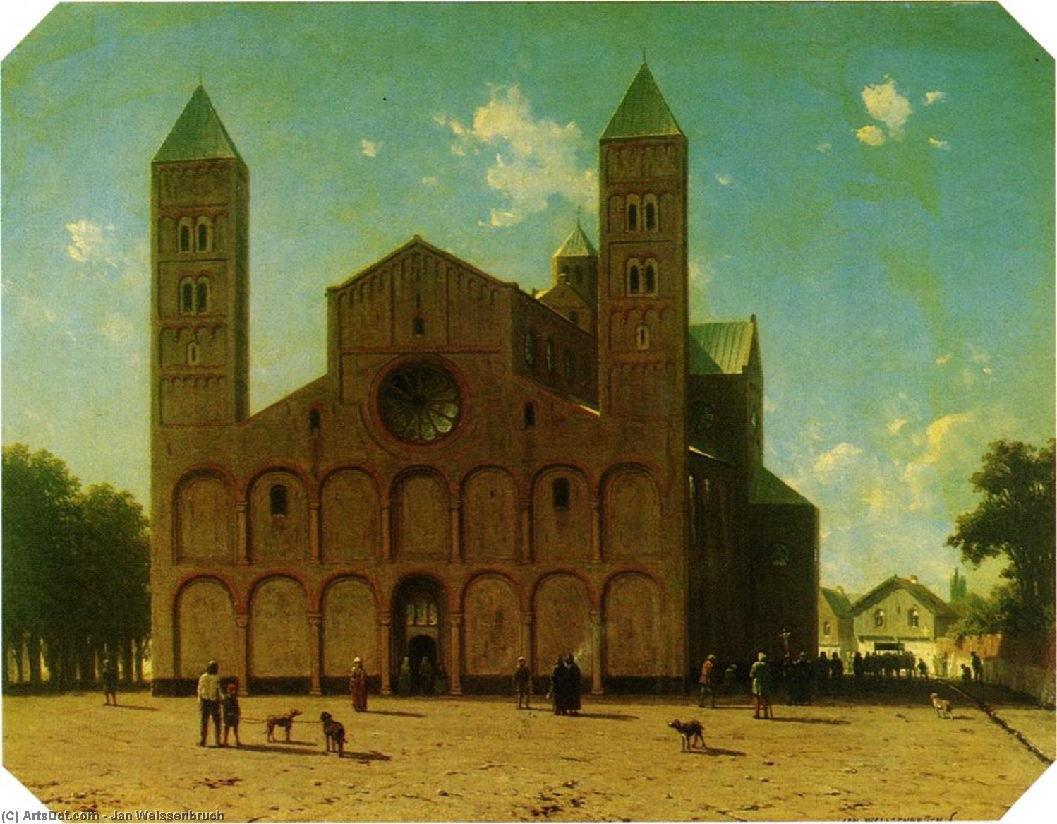 Wikioo.org - The Encyclopedia of Fine Arts - Painting, Artwork by Jan Weissenbruch - St. Mary's Church At Utrecht
