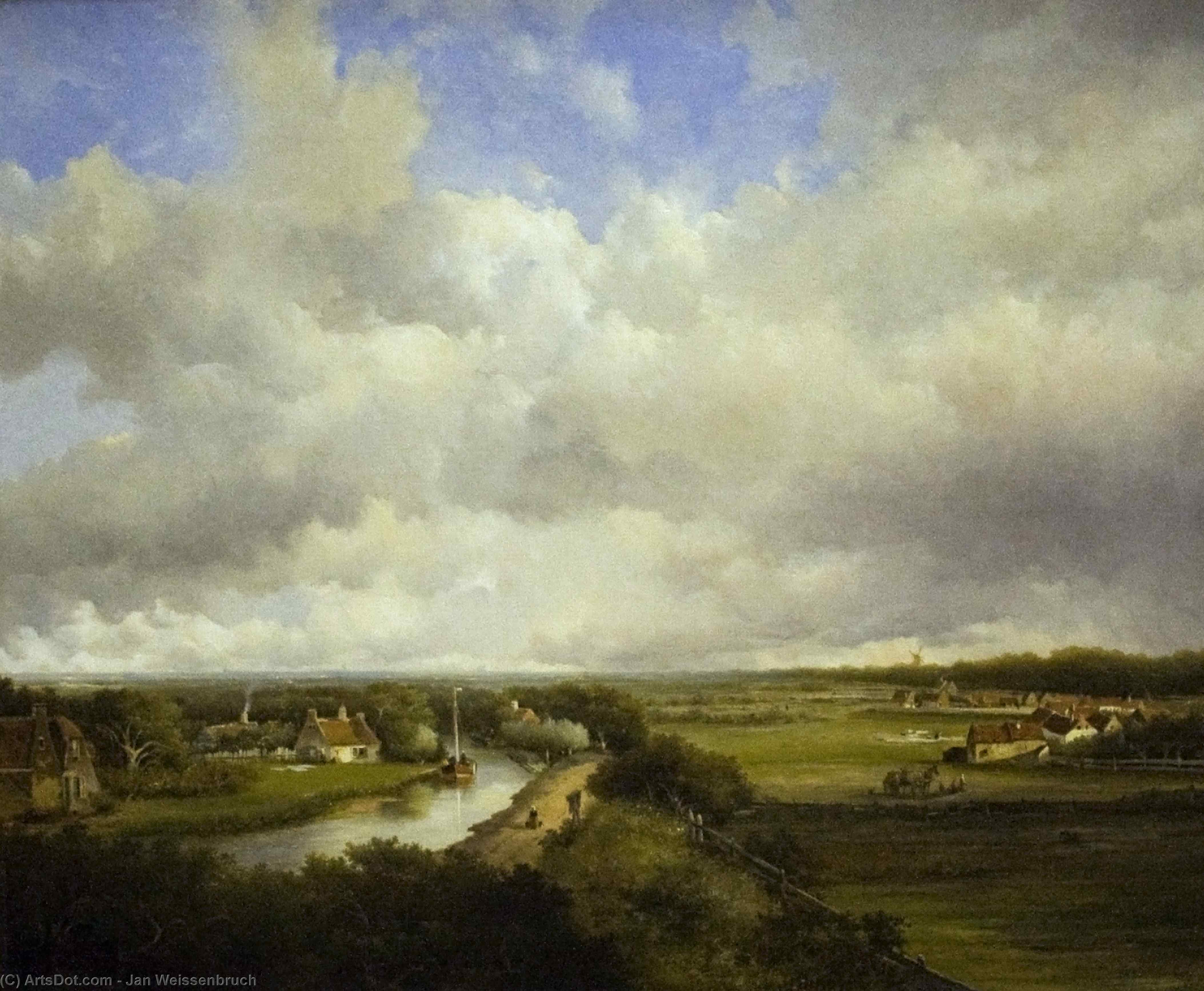 Wikioo.org - The Encyclopedia of Fine Arts - Painting, Artwork by Jan Weissenbruch - View From Dekkersduin